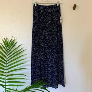 NWT Midi Blue and White Floral Skirt